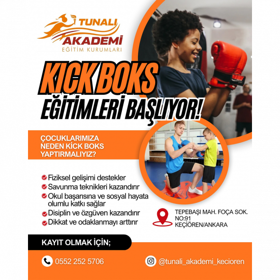 Tunalı Akademi Kick Boks Eğitimleri