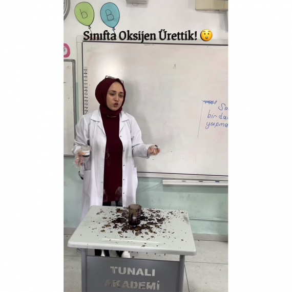 Sınıfta Oksijen Ürettik